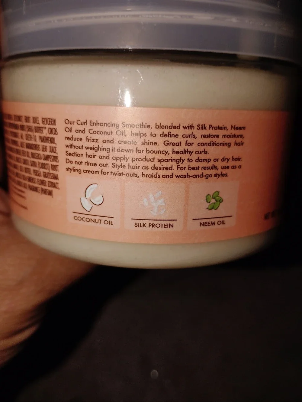 SheaMoisture Coconut & Hibiscus Curl Enhancing Smoothie - Peach Label New